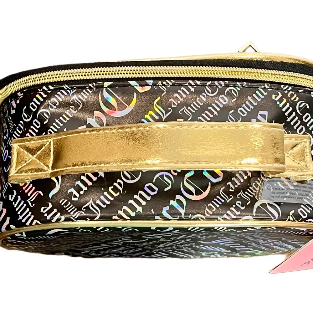 NWT Juicy Couture Holographic Logo Cosmetic Bag Set | NWT | Makeup Travel Y2K - Picture 3 of 14